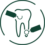 Icono de una muela que representa odontología general
