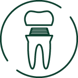 Icono de una muela que representa prótesis dental